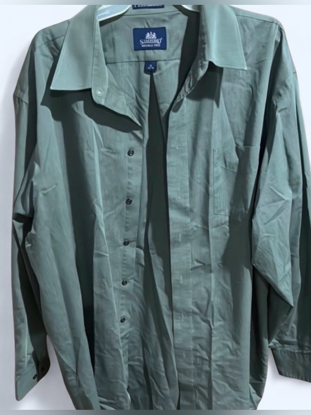 Stafford Men's Dress Shirt in Olive Green